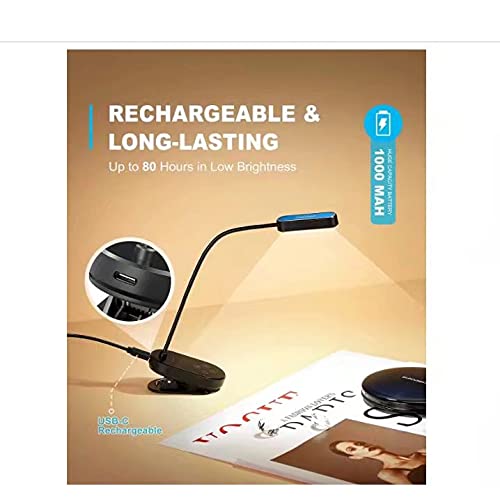 Glocusent 16 LED Mini Book Light for Reading in Bed, Clip On Reading