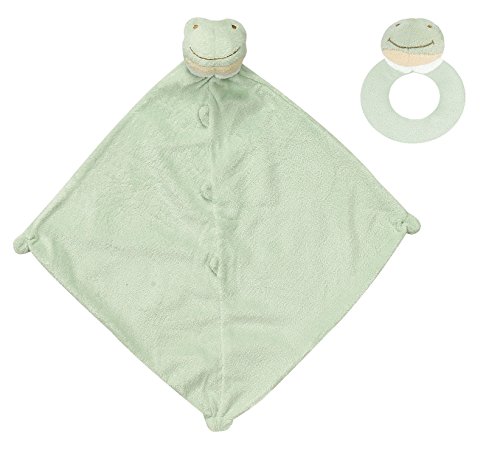 Angel Dear Green Froggy Blankie & Ring Rattle Set