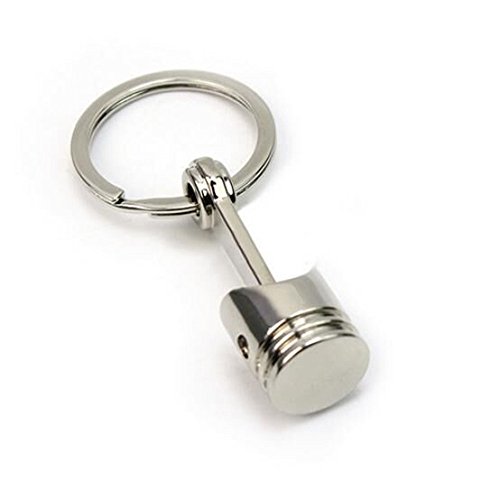 Fitfulvan Clearance Deal! Trendy Car Engine Silvery Piston Key Ring Chain Keychain Key Fob (Silver) - Thumbnail 4