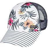 Roxy Girls' Honey Coconut Trucker Hat - Breathable Mesh Snapback, Curved Visor