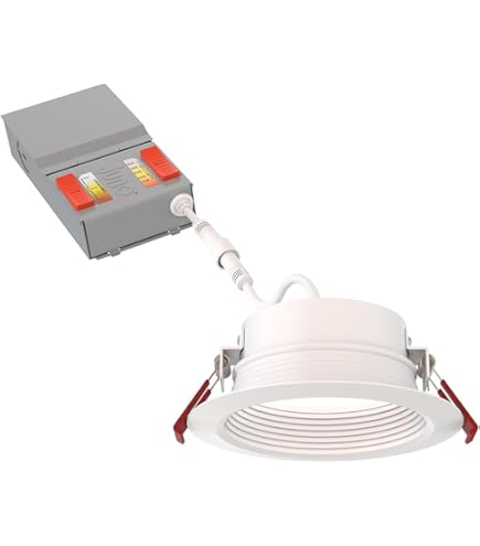 Juno LED Recessed Lights 4 Inch Round Baffle Wafer Downlight, 5-in