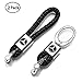 VILLSION 2Pack Genuine Leather Car Logo Keychain Mercedes Benz Key Chain Accessories Keyring
