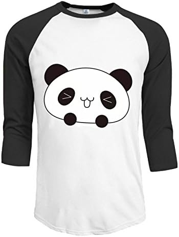 HappyAnimal Mens Cute Cartoon Animals Panda Smile Funny 3/4 Raglan T Shirt