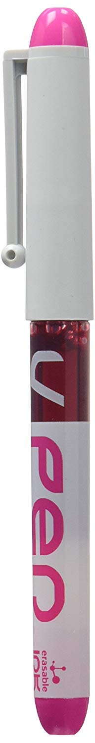 Pilot VPen Disposable Fountain Pen White Barrel 0.58 mm Tip - Pink, Box of 12