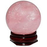 rockcloud Healing Crystal Natural Pink Rose Quartz Gemstone 2.35