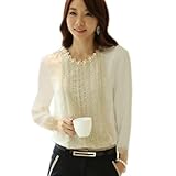 BlairNulk Women's Casual Long-sleeved OL Patchwork Autumn Occupation Shirt