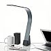 Lumesty 30068N/A Phoenix LED Integrated Desk Lamp, Matte Graphite Finish, Integrated Phone Holder, 2 Fast Charging 2.1A USB Ports, On/Off/Dimmable Touch Switch, 2.25