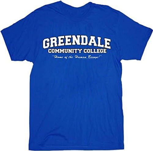 Community Greendale Community College GCC Human Beings Blue Adult T-shirt Tee (Medium)