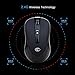 Wireless Mouse Portable 2.4G Optical Mice Office Mouse with Nano Receiver for Notebook PC Laptop Computer MacBook by GOFREETECH, Black