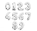 30 Inch Silver Helium Foil balloons Number 0