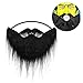 LUOEM Fake Beard Black Bearded Man Funny Mustache Costume Party Fake Mustaches Whisker Festival Supplies