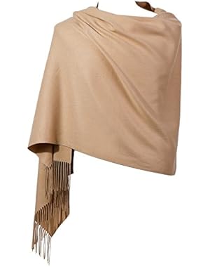 Womens Pashmina Shawl Wrap Scarf - Ohayomi Solid Color Cashmere (21 Colors)