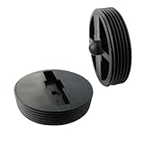 LASCO 33-3294 Countersunk Slotted ABS Black Plastic Cleanout Plug, 3-Inch