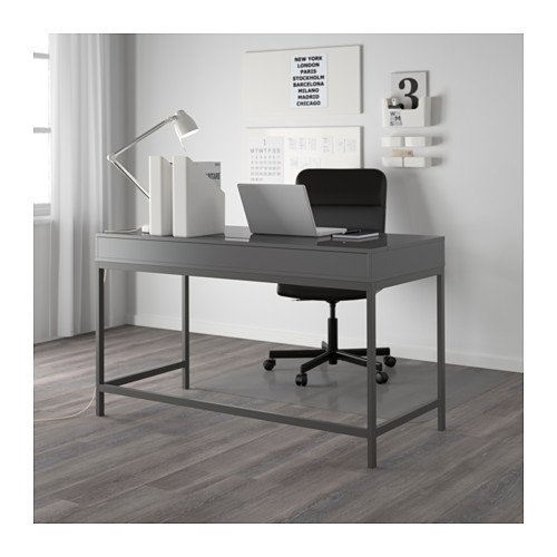 Ikea Alex Computer Desk with Drawers (Grey