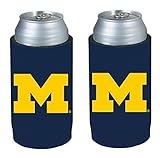 NCAA 2013 College Ultra Slim Beer Can Holder Koozie 2-Pack (Michigan Wolverines)