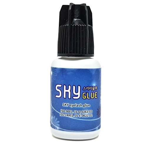 Super Strong SKY D Eyelash Extension Glue 5ml - Professional Black Bonding Adhesive for Long Lasting Semi Permanent Individual Lash Extensions - 3-4s Fast Drying / 4-6 Week Retention