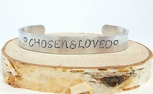 Silver Hand Stamped Aluminium Bangle Bracelet
