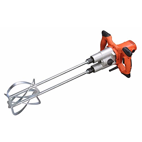 Hand Held Power Concrete Mixers 1800W Portable Electric Mortar Plaster Mixer Tool Double Shaft, US STOCK - Thumbnail 2