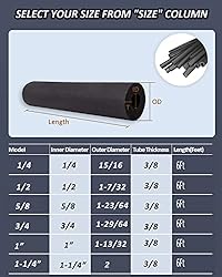Pipe Insulation Foam Tube - 6FT 1/4" Foam Tubing