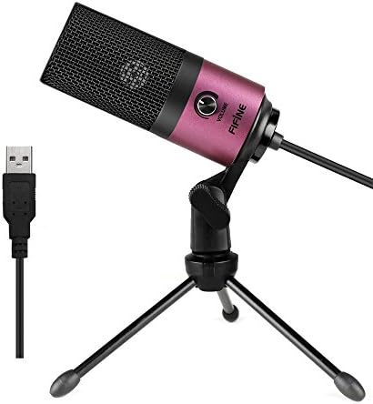 USB Wired Computer Microphone/MIC, Metal Home Studio Condenser Recording Mike high quality / computer/ stand, Plug &Play for PC, Tablet, Phone To Chatting, YouTube Recording (Windows, Linux, Mac OS)