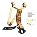 Wisdoman Outdoor Professional Slingshot Kit, Adjustable Stainless Professional Hunting Catapult High Powerful Wrist Support Slingshots with 2 Rubber Bands and 50 Ammo Balls（ (Wooden Grain)）