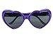 zeroUV Oversized Heart Shaped Sunglasses UV400 Cute Trendy Love Fashion Eyewear for Women 52mm (Purple)