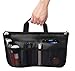 RW Collections Handbag Organizer, Liner, Sturdy Nylon Purse Insert (Medium, Black)