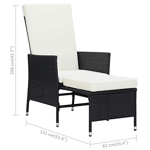 Festnight Gartenstuhl Rattan Balkonmöbel Balkonstuhl Terassenstuhl Hochlehner Gartensessel mit Beistelltisch Polyrattan Bistroset Gartenmöbel Gartengarnitur Terrasse 2tlg – Bild 7