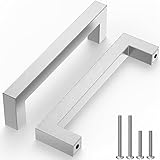 TICONN 5-1/2" Cabinet Pulls, Stainless Steel Bar