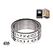 Disney Men's Stainless Steel Star Wars Aurebesh Spinner Ring