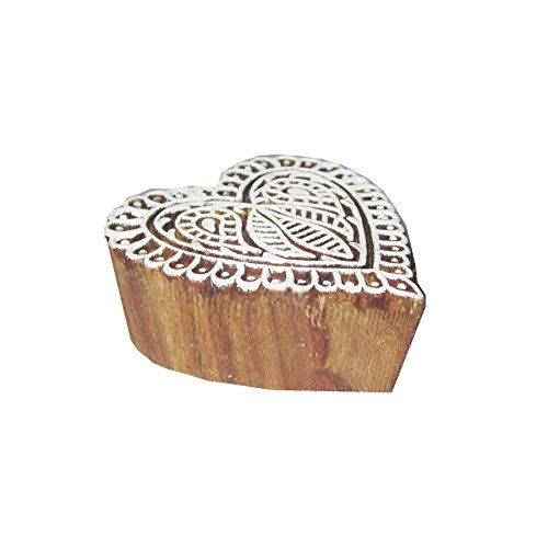 Hashcart Baren for Block Printing Stamps/Wooden Stamping Block/Handcarved Designer Craft Printing Pattern for Saree Border,Henna/Textile Printing,Scrapbooking,Pottery Crafts & Wall Painting,Set of 8 - Thumbnail 2
