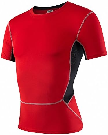 Maoko Men's Sport Compression Short-Sleeve Athletic Shirts Baselayer