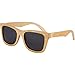 Shiner Bamboo Wood Polarized Sunglasses - UV400 Lenses, Wayfarer Style (Bamboo, Black)