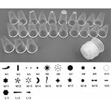 Fat Daddio's 24-Piece Polycarbonate Pastry Tube Set with Hinged Box