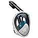 KUSKY Full Face Snorkel Mask [2018 Upgrade] New Foldable Snorkeling Mask with Detachable Camera Mount Pivot Arm and Earplug, 180° Large View Easy Breath Dry Top Set for Adults Youths
