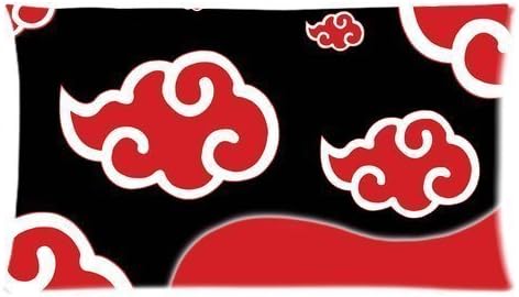 Custom Japanese Anime Cartoon Naruto Akatsuki Logo Red Cloud Rectangular Pillow Case Creative Personalized Pillowcase Bedding Pillow Slips