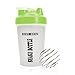 Mix Whip Blend & Shake Clear Classic Colored Screw Top Shaker Bottle Wire Whisk Sport Mixer Smoothie Protein Weight Loss Shakes & Powders Water Bottle