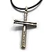 FORGIVEN JEWELRY Baseball Bat Cross Necklace In Brass (scbbabr)