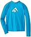 Kanu Surf Boy's Platinum Long-Sleeve Rashguard, Blue, X-Small (6)