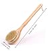 VASLON Natural Boar Bristles Bath,Dry Brushing Body Brush, Boar Bristles Exfoliating Body Massager with Long Wooden Handle& No Handle 2Pcs