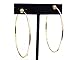 Clip-on Earrings Gold Tone Hoop Earrings Simple Thin 2.25 inch Hoop