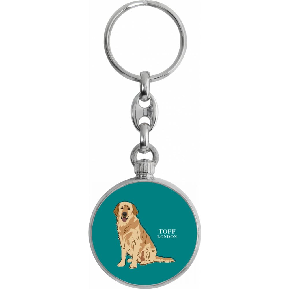 Toff London Beige Golden Retriever Dog Keyring