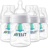 Philips Avent Anti-colic Baby Bottle with AirFree vent 4oz 4pk, SCF400/44