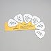 Set of 6 White Guitar Picks with Playful Messages - 1.20mm Thick for Electric, Acoustic, and Bass Guitars