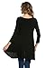 Frumos Womens Tunic Tops for Leggings Round Neck Top Black 2X-Large