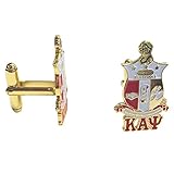 Kappa Alpha Psi G441CL Shield/Crest Gold Color Cufflinks Fraternity Divine Nine Greek