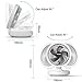 HOKEKI USB Desk Fan with Night Breathing Light, Air Circulator Desk Fan 90 Degree Rotation Portable Foldable Fan for Home, Office, Travel, Camping, Outdoor, Indoor Fan, 4 Speed Setting, White