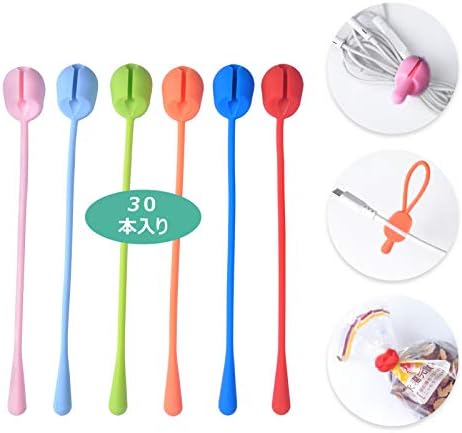 ケーブル結束バンド ケーブルバンド 収納バンド ストラップ コード配線収納 ケーブルクリップ 30本セット かわいい コードクリップ ケーブルタイ 万能クリップ コード イヤフォン 電源ケーブル ケーブル まとめる ケーブルホルダー 安心のシリコン素材 ケーブル