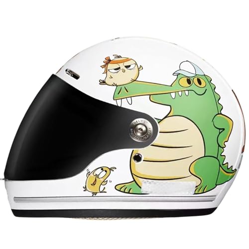 Kids DOT Approved Full Face Motorcycle Helmet,Toddler Street Electric Skateboard Scooter Go-Kart Dirt-Bike ATV Helmet,Cool Child Racing Moped Bicycle Vespa Helmet for 2-14 Years Old