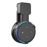 Outlet Wall Mount Hanger Holder Stand Compatible with Dot 3rd Gen &Huawei AI Plug in Kitchens and Bedroom, A Space-Saving Solution for Your Smart Home Speakers,Built-in Cable Management- Black